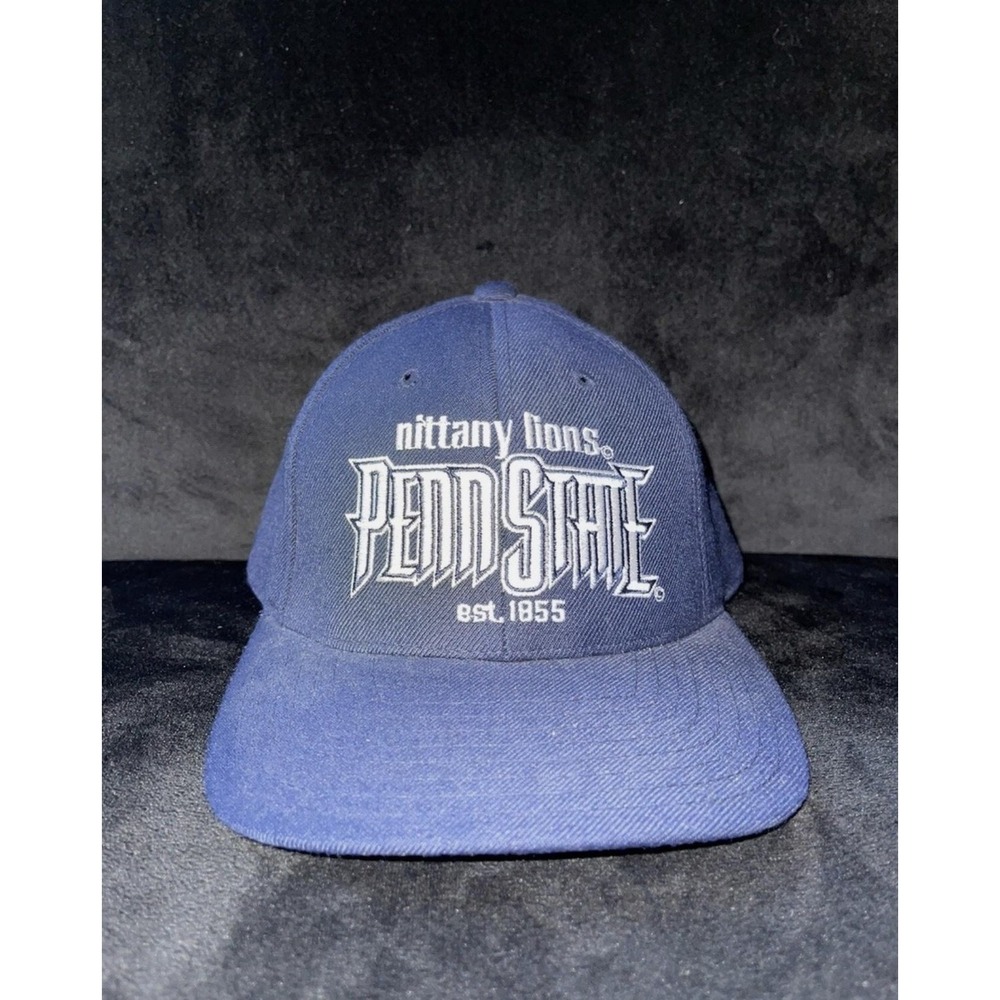 Vintage Penn State Nittany Hat Cap Strap Back One Size Blue NCAA Pro Player 90s